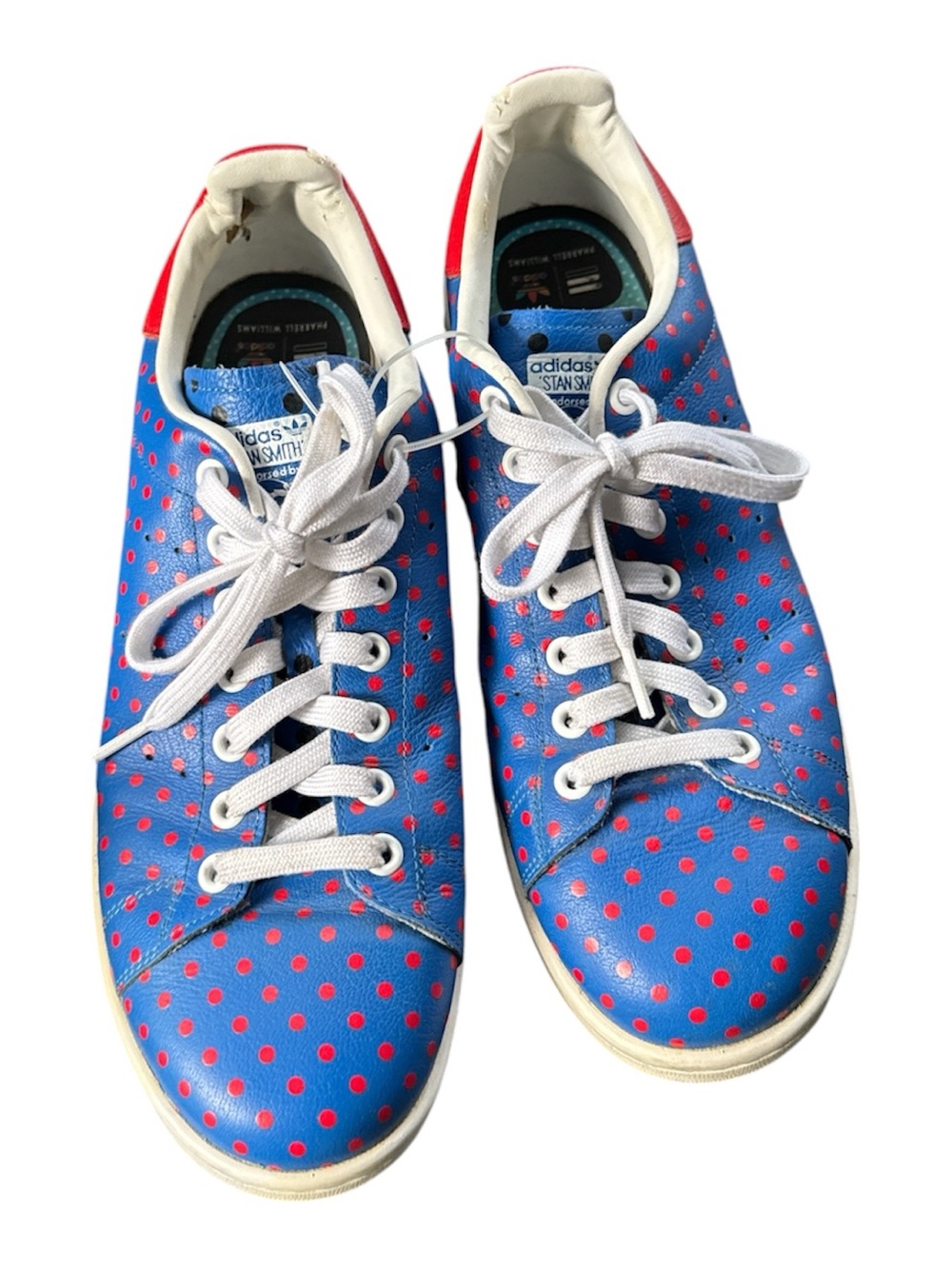 Pharrell X Stan Smith adidas Blue Sneakers with Polka Dots